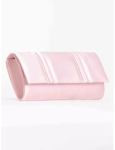 Anna Cecere acx648 | Borsa cerimonia baguette rettangolare raso rosa 2