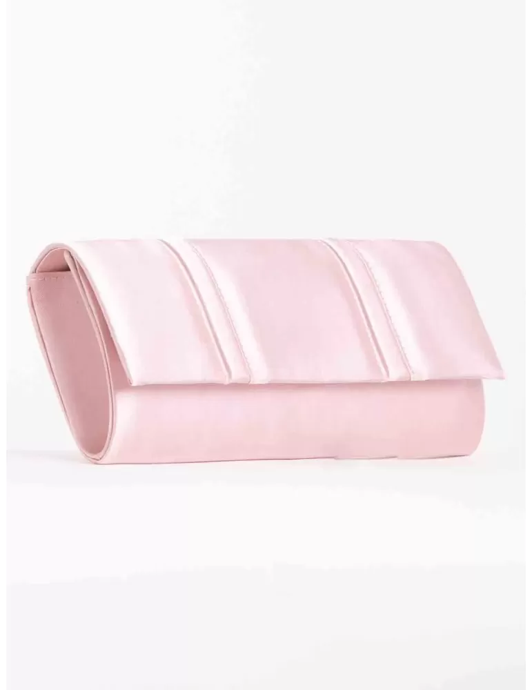 Anna Cecere pink silk rectangular purse hand bag acx648
