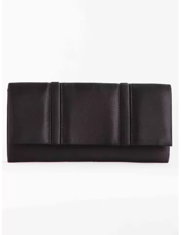 Anna Cecere black silk rectangular purse hand bag acx648