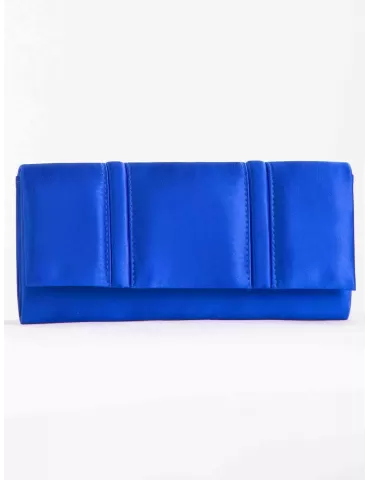 Anna Cecere bags | Borsa semplice da cerimonia in raso bluette acx 648