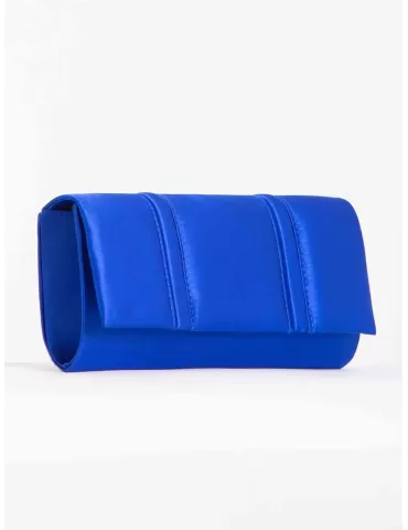 Anna Cecere royal blue silk rectangular purse hand bag acx648 2