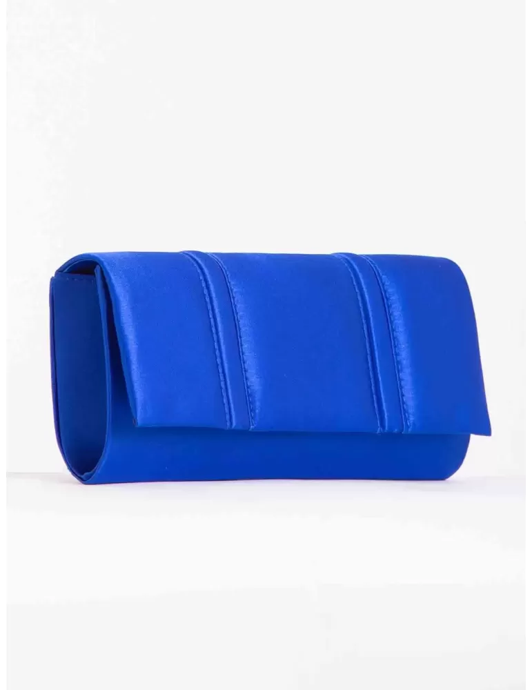 Anna Cecere bags | Borsa semplice da cerimonia in raso bluette acx 648