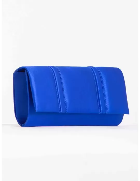 Anna Cecere bags | Borsa semplice da cerimonia in raso bluette acx 648