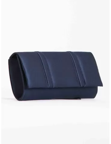 Anna Cecere acx648 | Borsa cerimonia baguette rettangolare raso blu 2