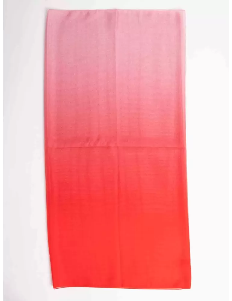 Blended coral red formal silk scarf shawl sarong beach robe