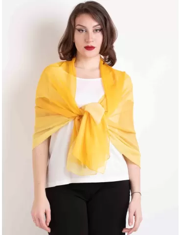 Yellow blended formal silk...