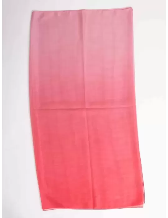 Sciarpa pareo chiffon stola bicolore sfumata rosa corallo copricostume