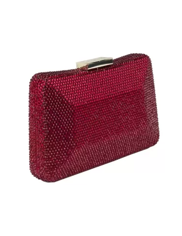 Anna Cecere bags | Borsa gioiello in raso e strass rosso rubino aca094 2