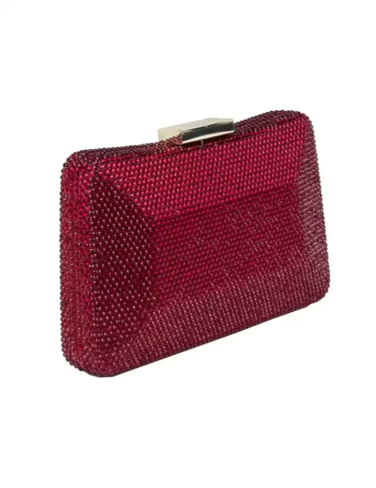 Anna Cecere ruby red lavish purse jewel bag with rhinestones