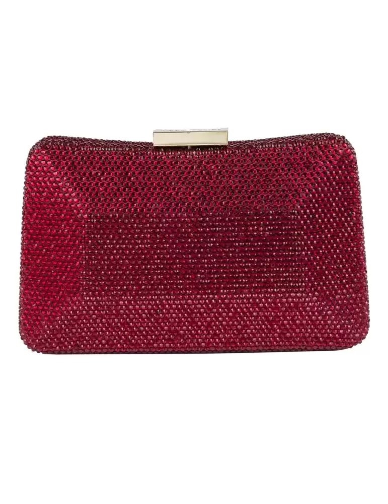 Anna Cecere ruby red lavish purse jewel bag with rhinestones Anna Cecere ruby red lavish purse jewel bag with rhinestones