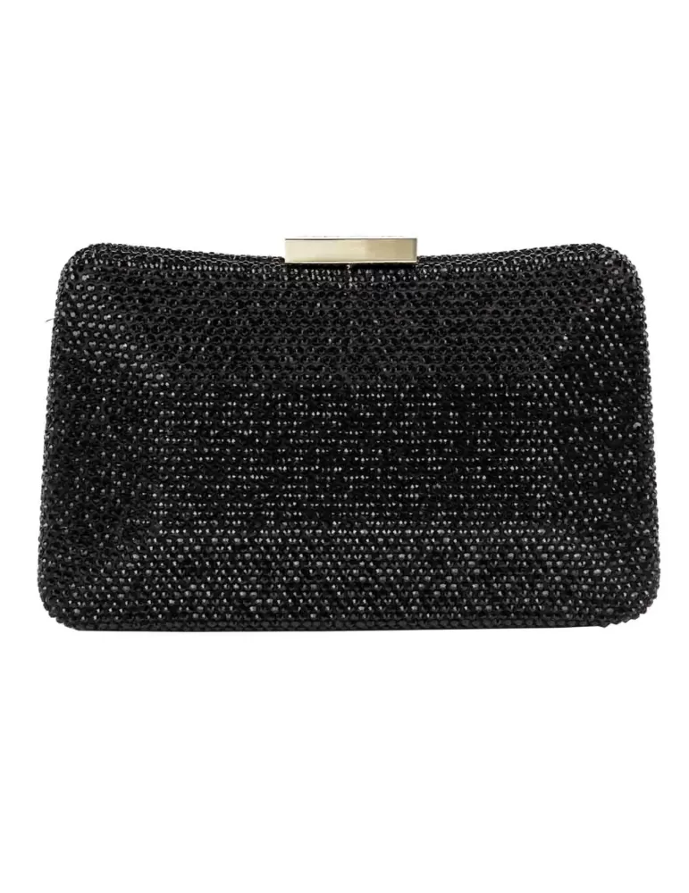 Anna Cecere bags Borsa gioiello in raso nero e strass aca094