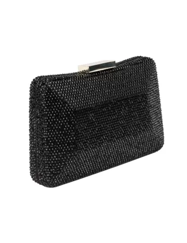 Anna Cecere bags | Borsa gioiello in raso nero e strass aca094 2