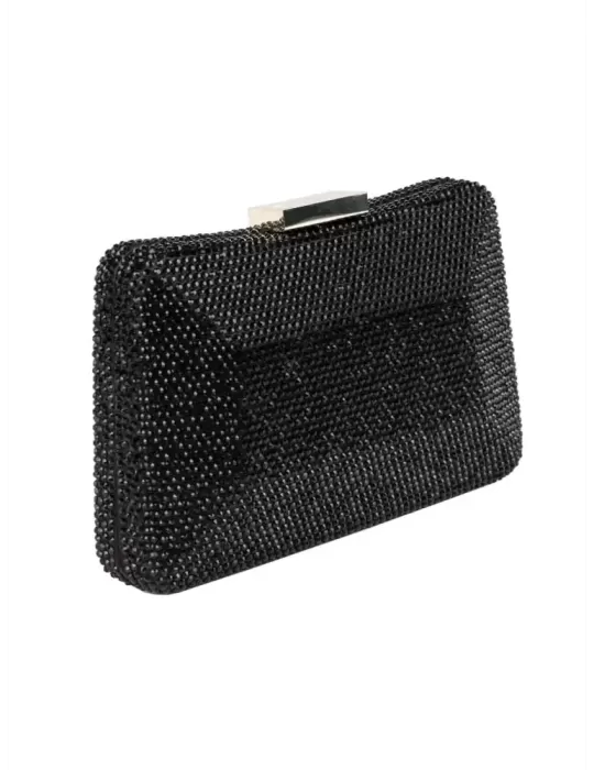 Black lavish purse jewel bag rhinestones | Anna Cecere aca094 online