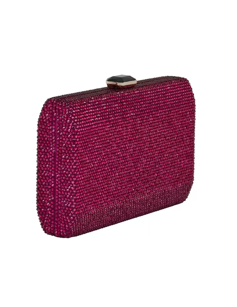 Anna Cecere aca0153 | Dark fuchsia crystals lavish formal jewel bag