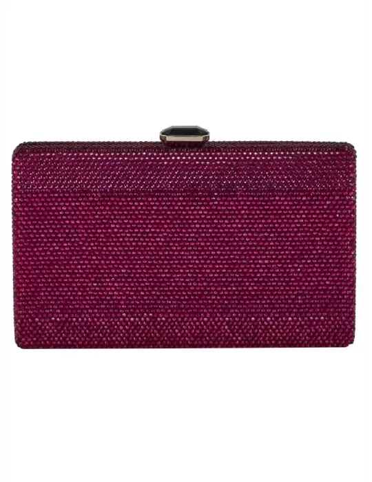 Anna Cecere aca0153 | Dark fuchsia crystals lavish formal jewel bag Anna Cecere aca0153 | Dark fuchsia crystals lavish formal jewel bag