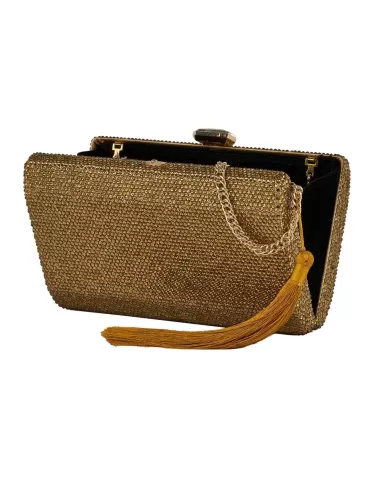 Anna Cecere Bags | Topaz gold crystals lavish formal jewel evening bag 2
