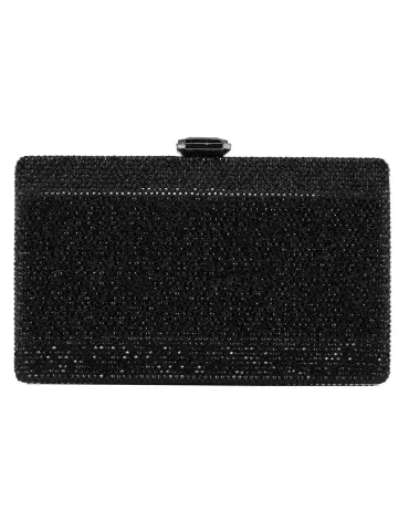 Anna Cecere aca0153 Black crystals lavish formal jewel evening bag