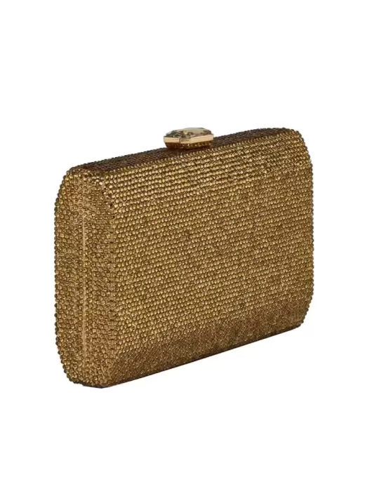 Anna Cecere aca0153 | Borsa gioiello strass oro topazio per cerimonia
