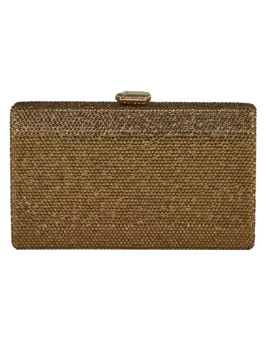 Anna Cecere topaz golden rhinestones silk clutch jewel bag Anna Cecere topaz golden rhinestones silk clutch jewel bag