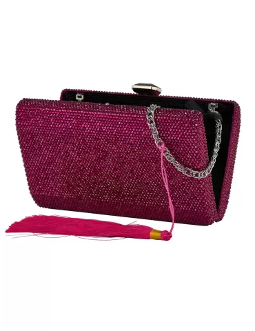 Anna Cecere fuchsia crystals lavish formal jewel bag aca0153 2