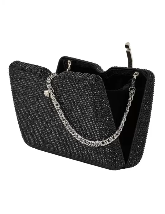 Anna Cecere bags | Borsa nero gioiello clutch aca0152