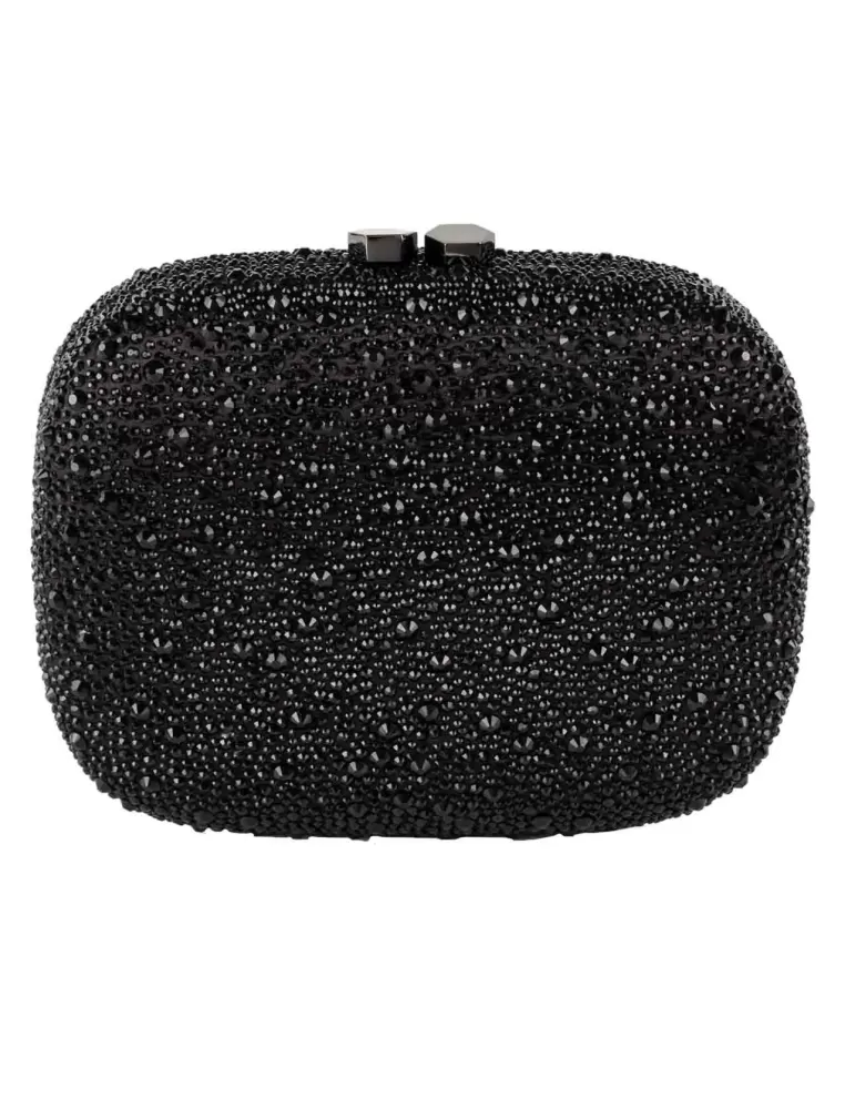 Anna Cecere black crystals lavish formal jewel bag aca097 Anna Cecere black crystals lavish formal jewel bag aca097