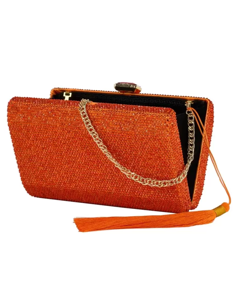 Anna Cecere fuchsia crystals lavish formal jewel bag aca0153