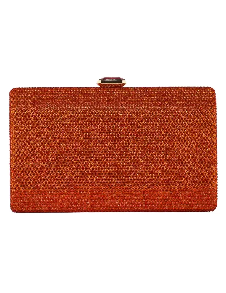 Anna Cecere Bags | Borsa gioiello arancio con strass e diadema aca0153 Anna Cecere Bags | Borsa gioiello arancio con strass e diadema aca0153