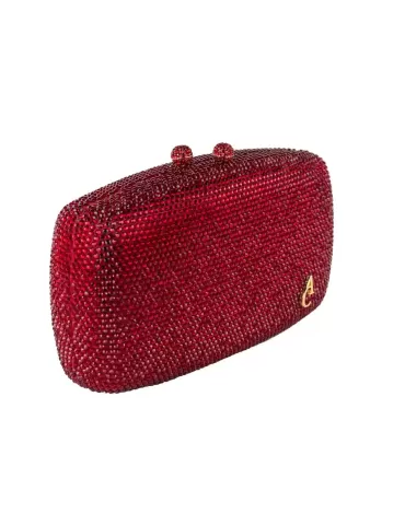 Anna Cecere bags | Borsa rosso rubino con strass e logo aca0130 2