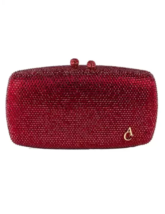 Anna Cecere bags | Borsa rosso rubino con strass e logo aca0130 Anna Cecere bags | Borsa rosso rubino con strass e logo aca0130