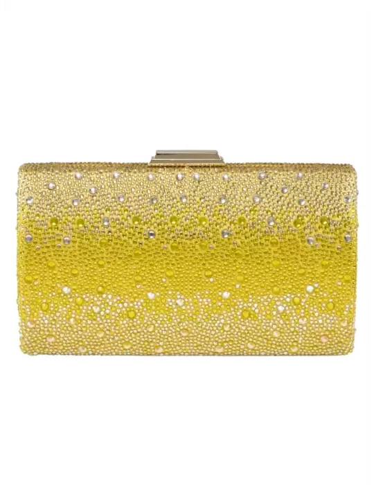 Anna Cecere yellow shadows iridescent crystals jewel bag Anna Cecere yellow shadows iridescent crystals jewel bag