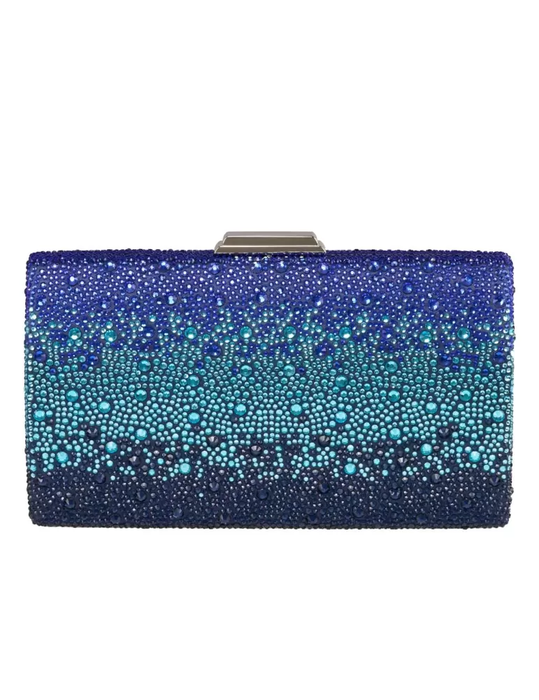 Anna Cecere royal blue shadows crystals lavish jewel bag Anna Cecere royal blue shadows crystals lavish jewel bag