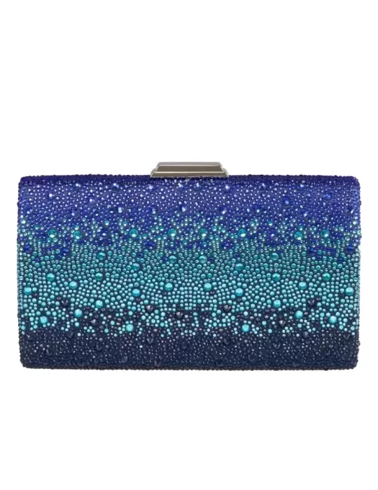 Anna Cecere royal blue shadows crystals lavish jewel bag Anna Cecere royal blue shadows crystals lavish jewel bag