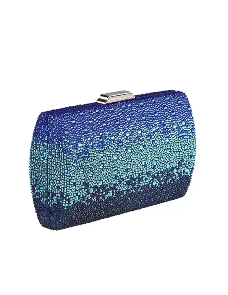 Anna Cecere bags | Borsa gioiello strass sfumati blu e azzurro aca629