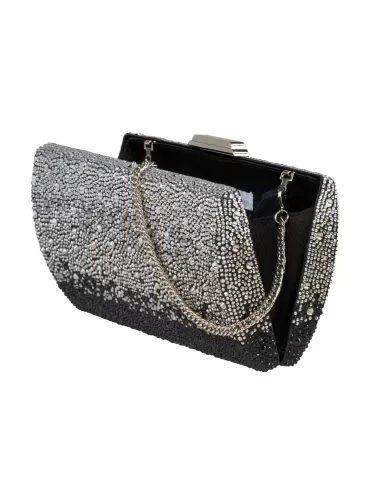Black silver shadows lavish purse crystal jewel bag | Anna Cecere aca629 2