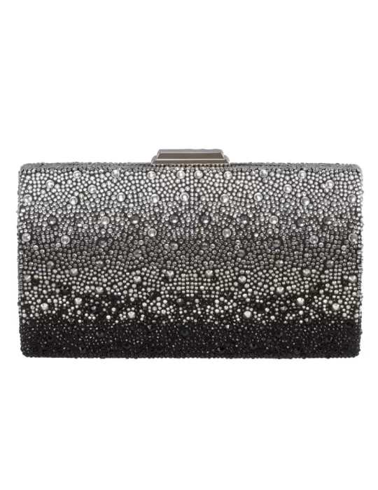 Anna Cecere black silver shadows crystals lavish jewel bag Anna Cecere black silver shadows crystals lavish jewel bag