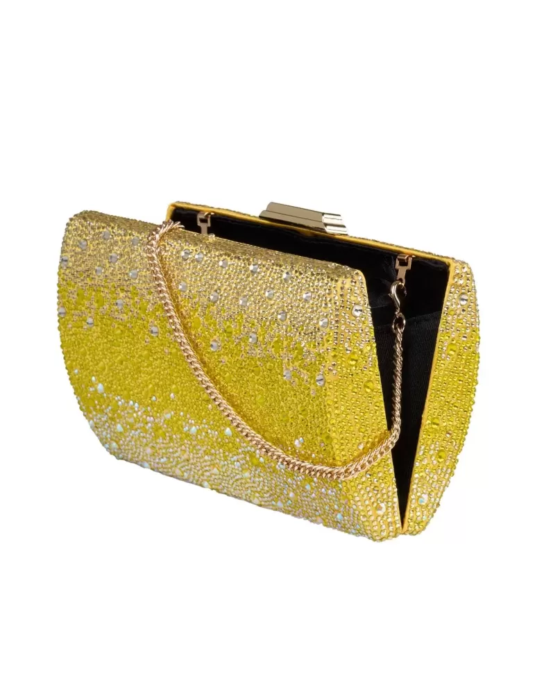 Yellow shadows lavish purse crystal jewel bag | Anna Cecere aca629