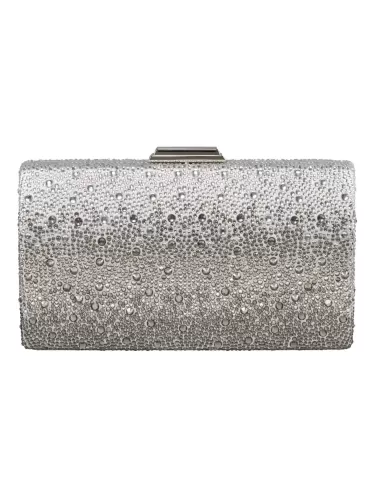 White silver shadows lavish purse crystal jewel bag | Anna Cecere aca629