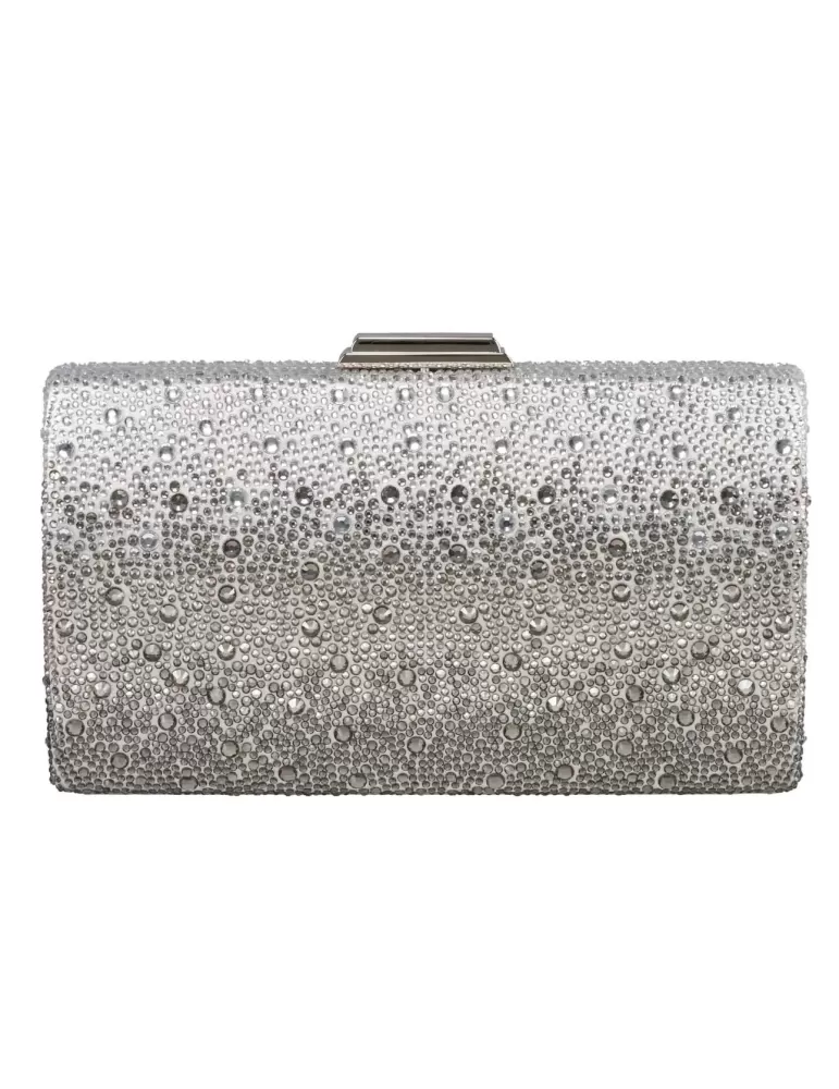 Anna Cecere white silver shadows crystals lavish jewel bag Anna Cecere white silver shadows crystals lavish jewel bag
