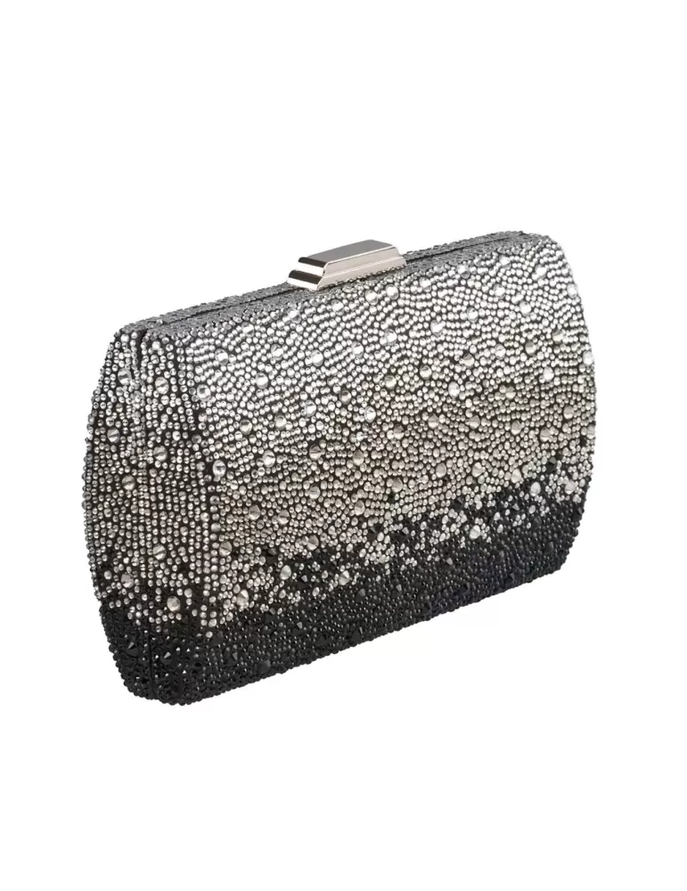 Black silver shadows lavish purse crystal jewel bag | Anna Cecere aca629
