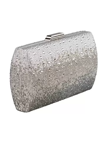 White silver shadows lavish purse crystal jewel bag | Anna Cecere aca629 2