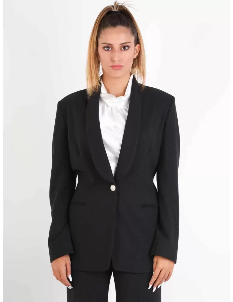 Maesta Milano black tuxedo jacket with lurex thread