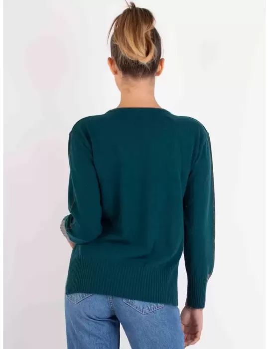 Frida Madè silk and cashmere wool petrol green sweater