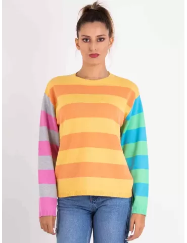 Multi pastel color striped...