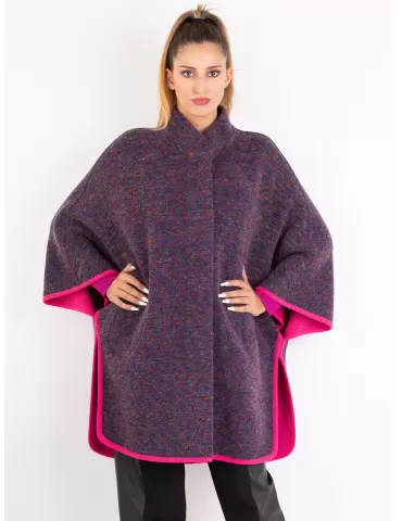 Aldo Colombo black thick merino wool cape cloak coat 2