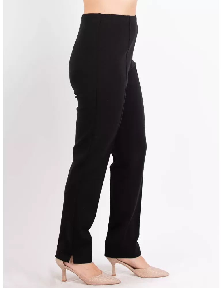 Aldo Colombo - Online Pantaloni neri pura lana punto stoffa