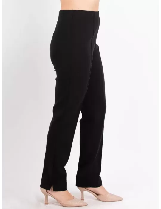 Aldo Colombo - Online Pantaloni neri pura lana punto stoffa