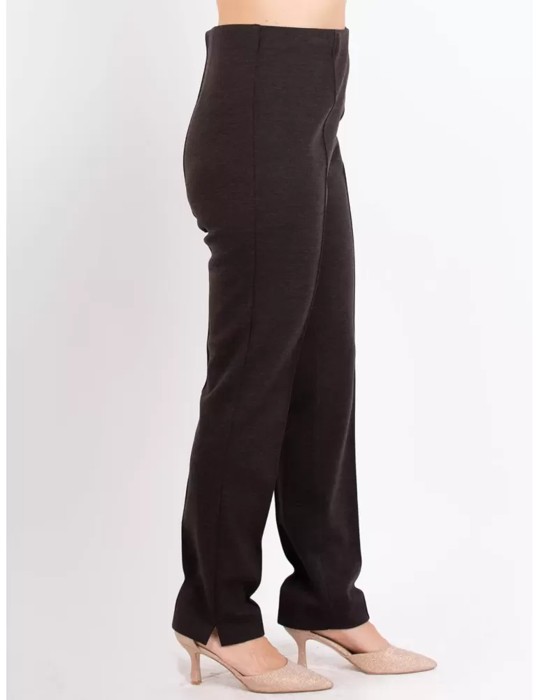 Aldo Colombo Italy | Finest merino wool brown cigarette trousers