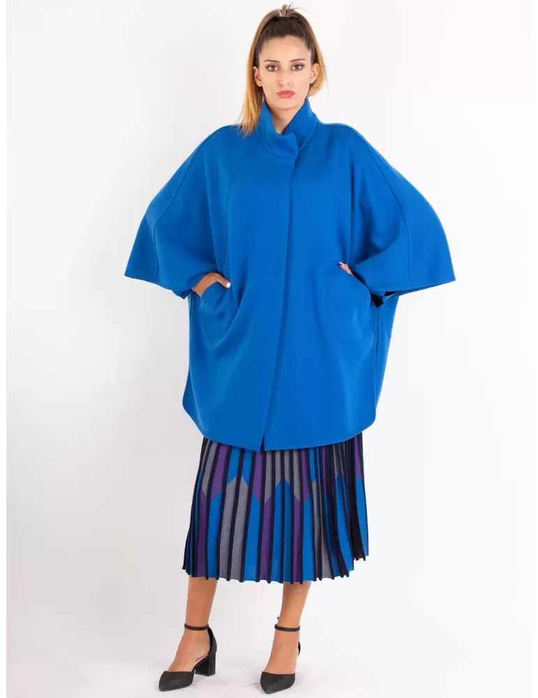 Royal blue cape jacket hotsell
