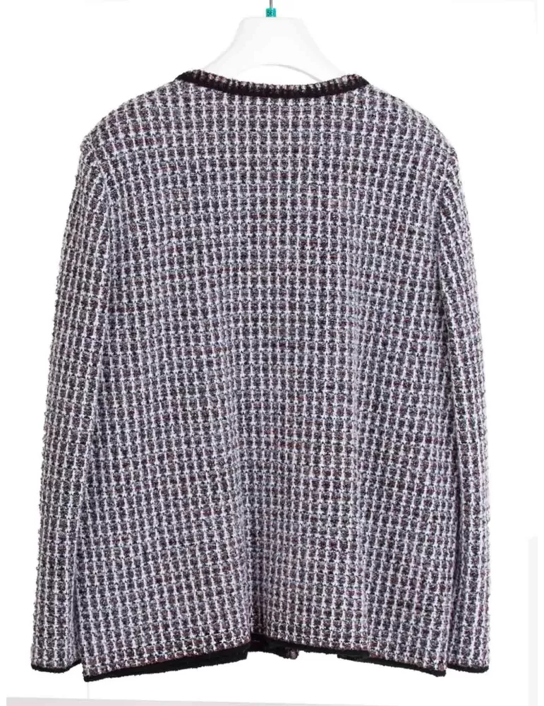 Aldo Colombo black white bronze lurex tweed wool jacket